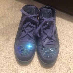 Gucci Men’s High Top Sneaker with Crystal Stud